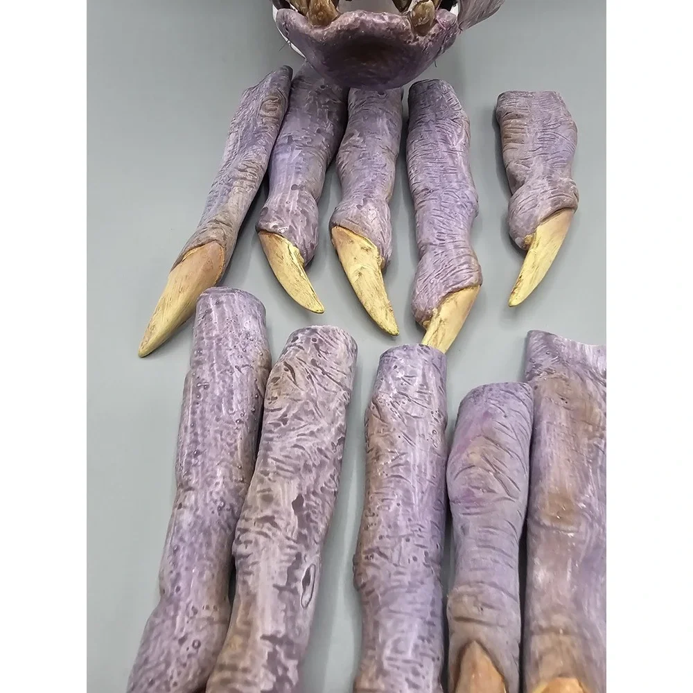 Vintage Cinema Secrets Purple Goblin Man Bat Halloween Mask W/ Finger Claws 2006